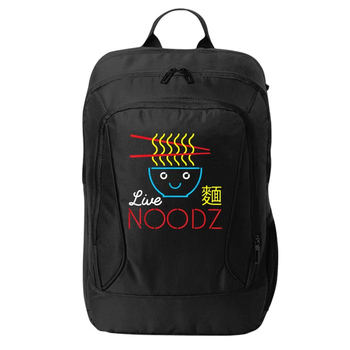 Live Noodz Noods Ramen Noodle Pho Funny Cute Gift City Backpack