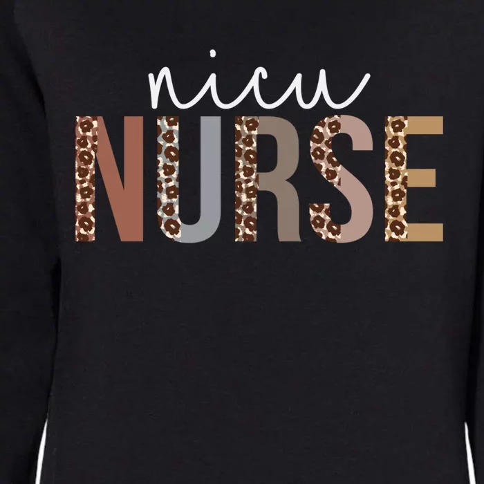 Leopard Nicu Nurse Appreciation Healthcare Workers Cute Gift Womens California Wash Sweatshirt