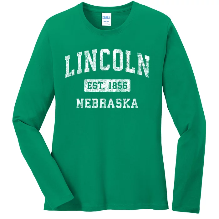 Lincoln Nebraska Ne Vintage Established Sports Ladies Long Sleeve Shirt