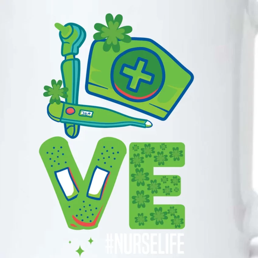 Love Nurse Nurselife Shamrock St Patricks Day St Paddys Day Gift Black Color Changing Mug