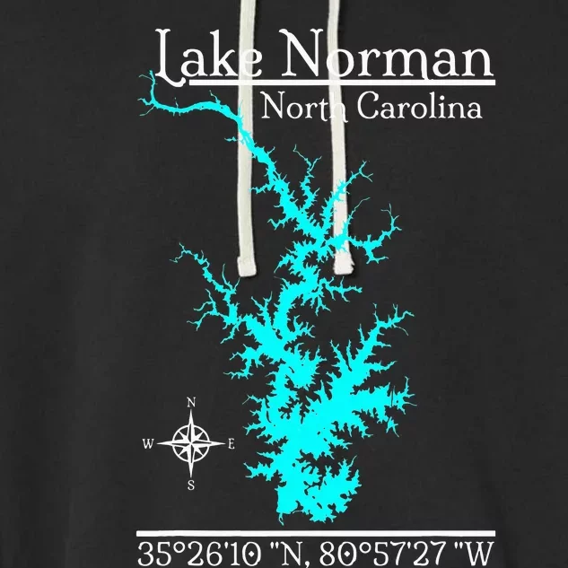 Lake Norman North Carolina Garment-Dyed Fleece Hoodie