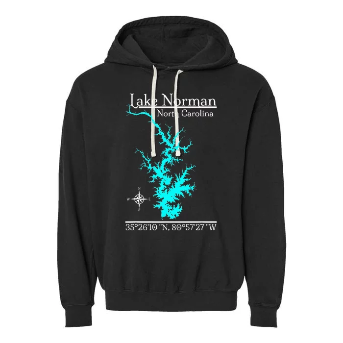 Lake Norman North Carolina Garment-Dyed Fleece Hoodie