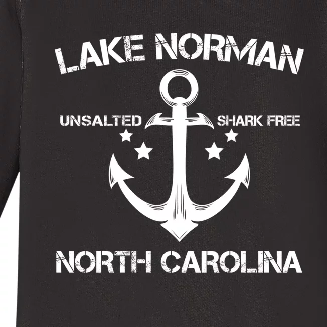 Lake Norman North Carolina Funny Fishing Camping Summer Gift Great Gift Baby Long Sleeve Bodysuit