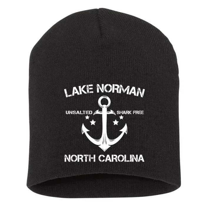 Lake Norman North Carolina Funny Fishing Camping Summer Gift Great Gift Short Acrylic Beanie