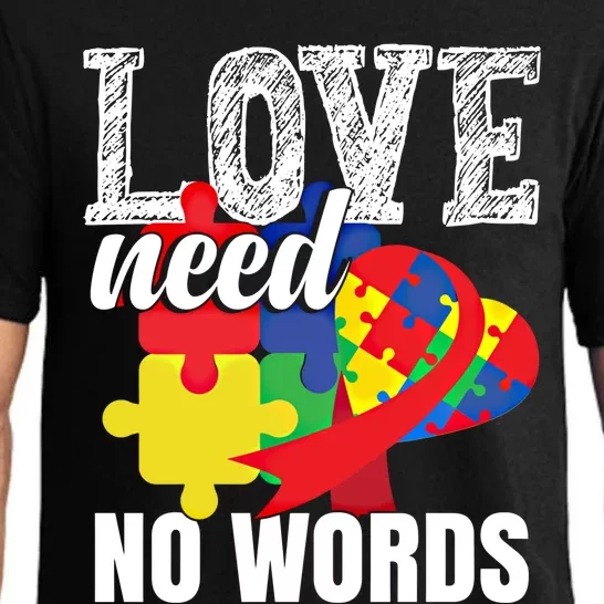 Love Need No Words Autism Great Gift Pajama Set