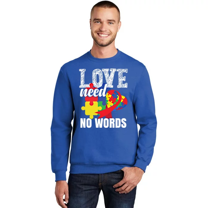 Love Need No Words Autism Great Gift Sweatshirt