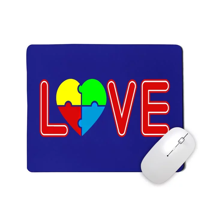 Love Needs No Words Autism Awareness Cute Gift Mousepad