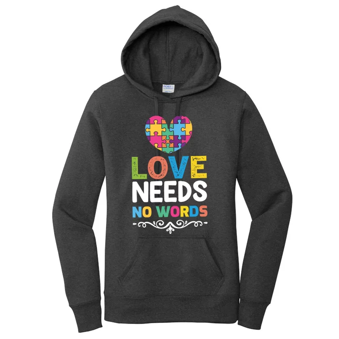 Love Needs No Words Women's Pullover Hoodie