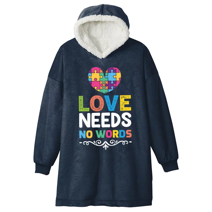 Love Needs No Words Hooded Wearable Blanket