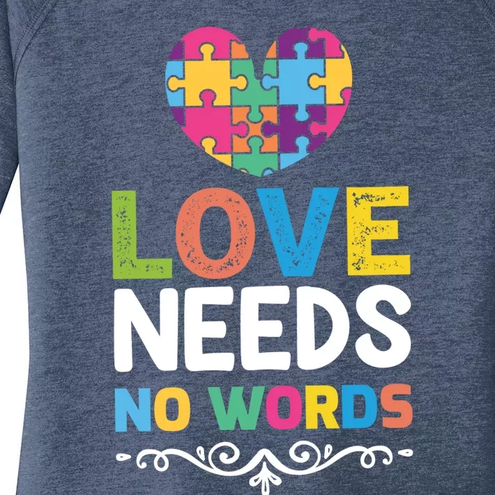 Love Needs No Words Women's Perfect Tri Tunic Long Sleeve Shirt