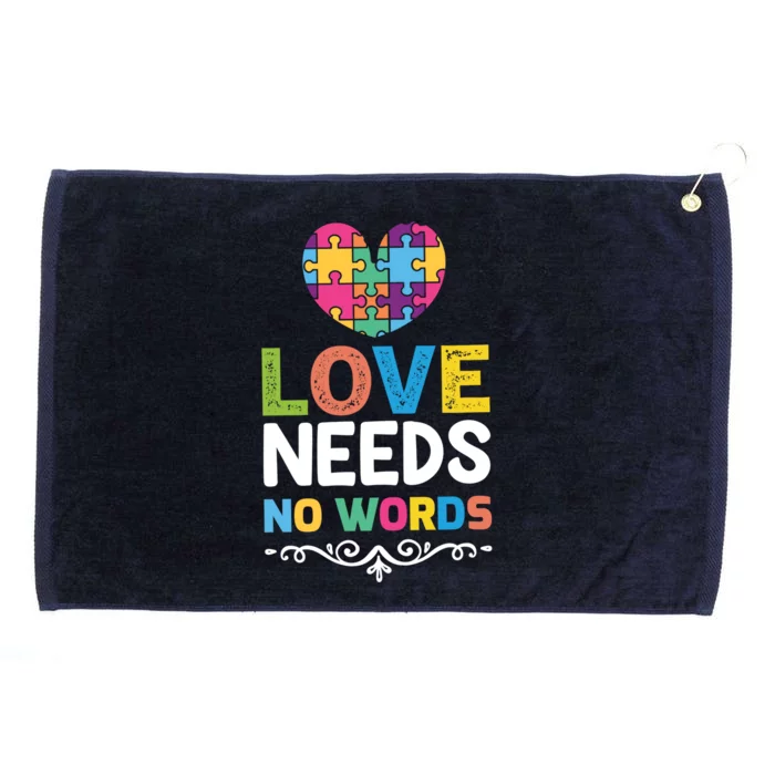 Love Needs No Words Grommeted Golf Towel