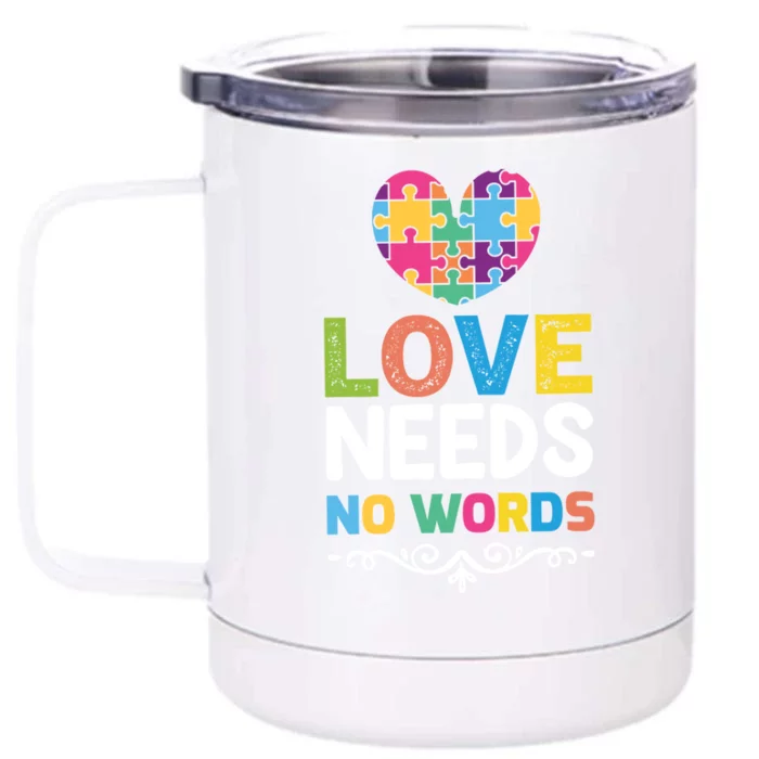 Love Needs No Words Front & Back 12oz Stainless Steel Tumbler Cup