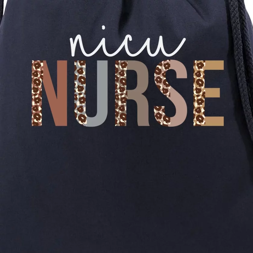 Leopard Nicu Nurse Appreciation Healthcare Workers Gift Drawstring Bag