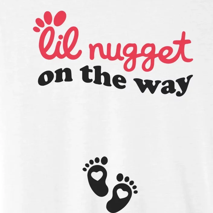 Lil Nugget On The Way Pregnancy Announcement Chicken Nugget ChromaSoft Performance T-Shirt