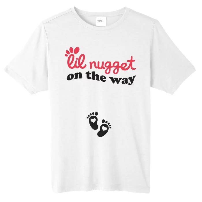 Lil Nugget On The Way Pregnancy Announcement Chicken Nugget ChromaSoft Performance T-Shirt