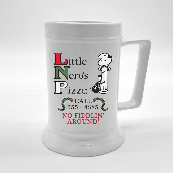 Little NeroS Pizza No Around Vintage Printed Graphic Front & Back Beer Stein