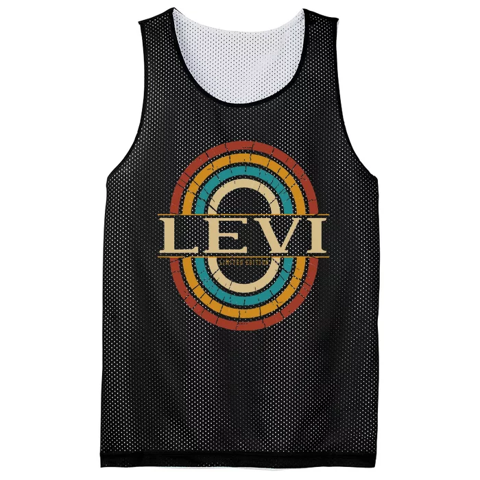 Levi Name Personalized Vintage Appreciation Mesh Reversible Basketball Jersey Tank