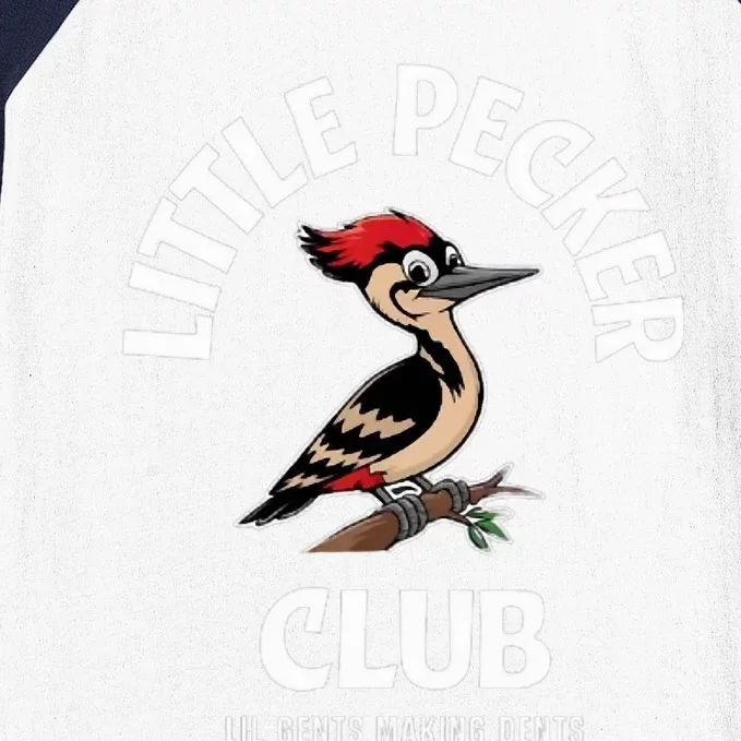 Little Nature Pecker Club Funny Woodpecker Baseball Sleeve Shirt