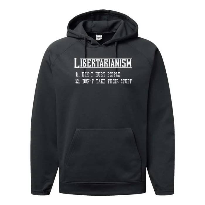 Libertarianism NonAggression Principle Libertarian Ancap Performance Fleece Hoodie