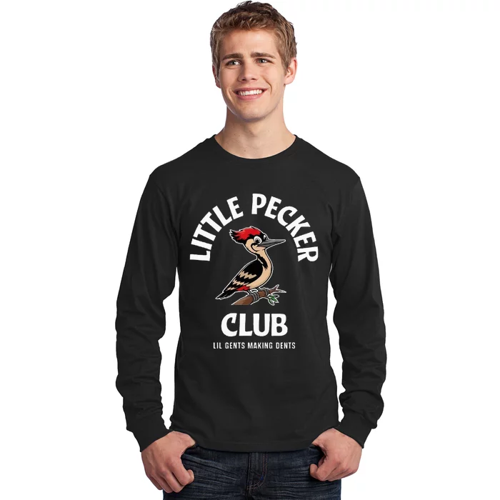 Little Nature Pecker Club Funny Woodpecker Long Sleeve Shirt