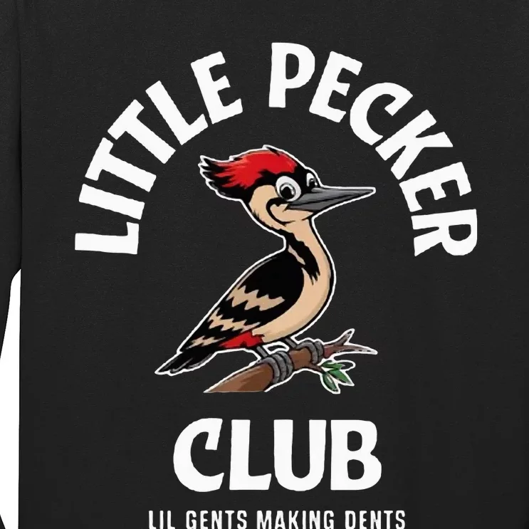 Little Nature Pecker Club Funny Woodpecker Long Sleeve Shirt