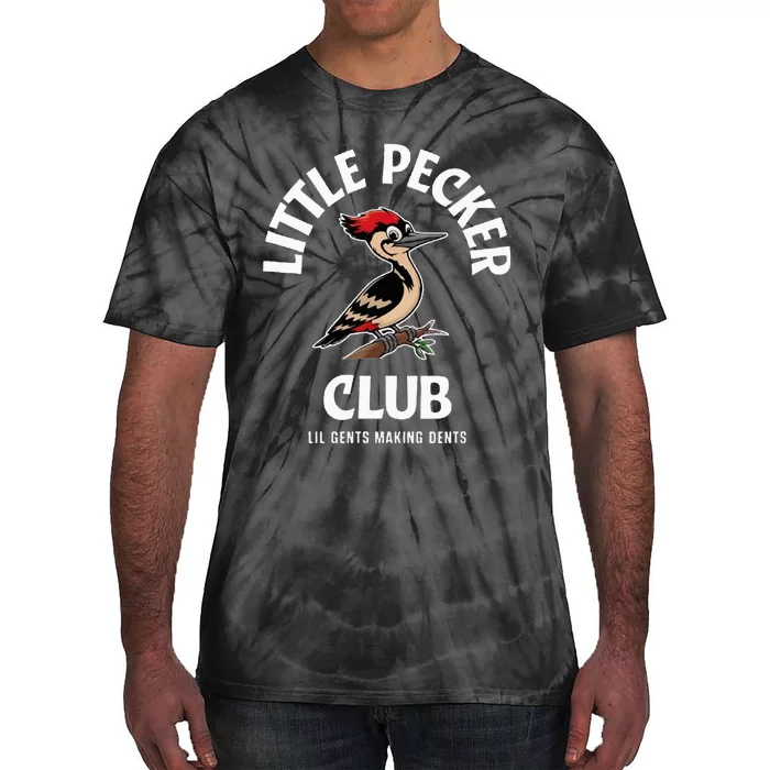 Little Nature Pecker Club Funny Woodpecker Tie-Dye T-Shirt