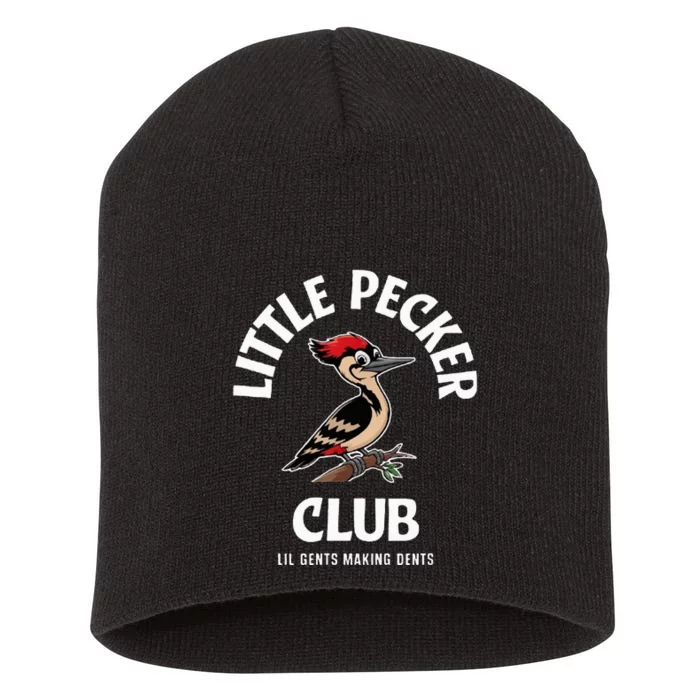 Little Nature Pecker Club Funny Woodpecker Short Acrylic Beanie