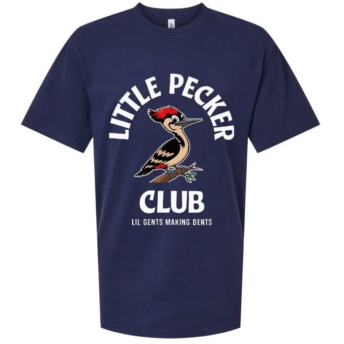 Little Nature Pecker Club Funny Woodpecker Sueded Cloud Jersey T-Shirt