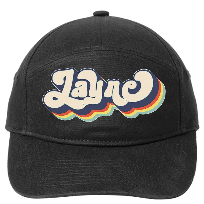 Layne Name Personalized Surname First Name Layne 7-Panel Snapback Hat