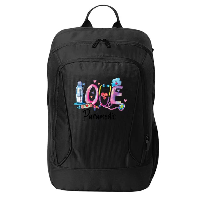 Love Nurse Paramedic Gift City Backpack