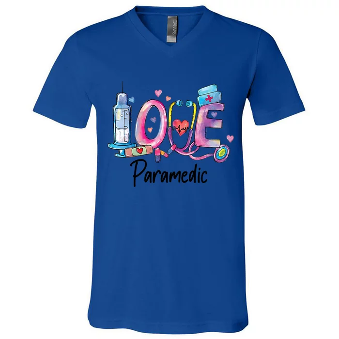 Love Nurse Paramedic Gift V-Neck T-Shirt