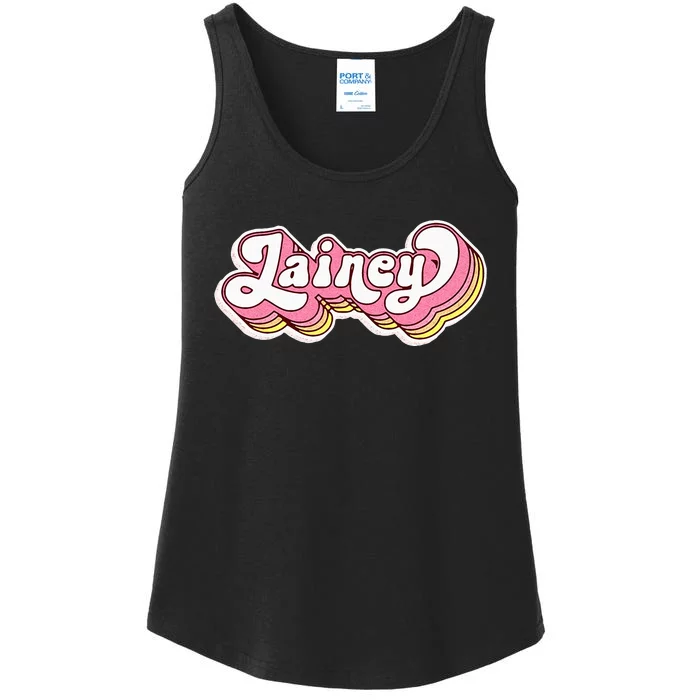 Lainey Name Personalized First Name Surname Ladies Essential Tank