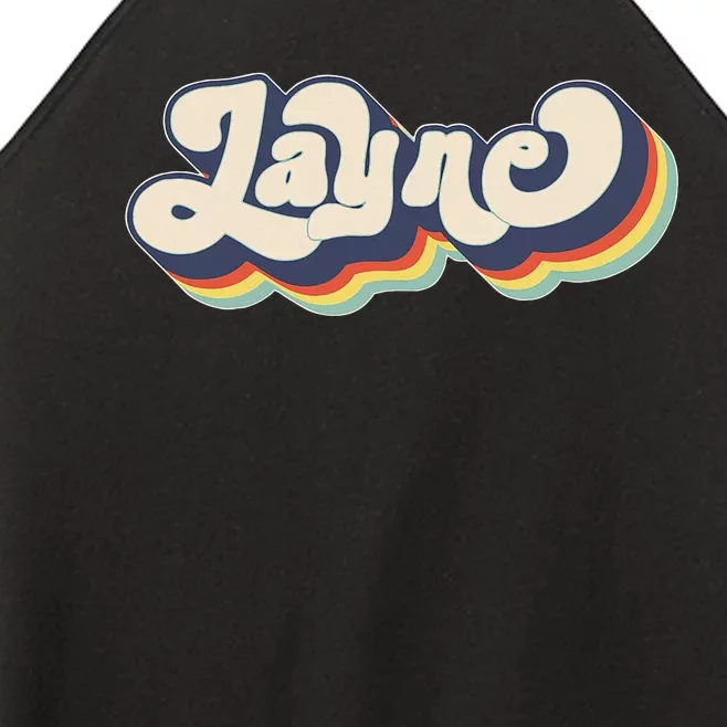 Layne Name Personalized Surname First Name Layne Women’s Perfect Tri Rocker Tank