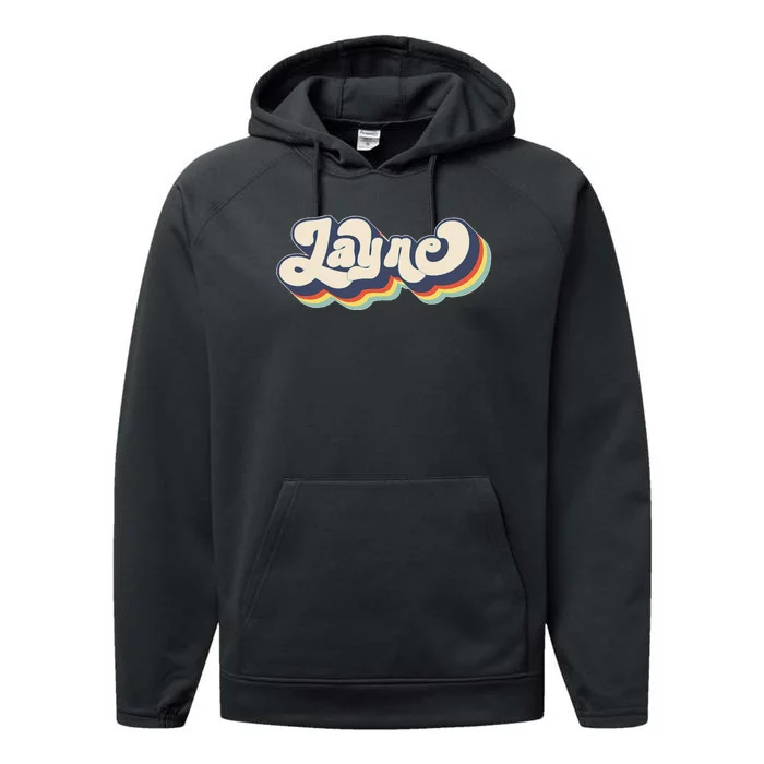 Layne Name Personalized Surname First Name Layne Performance Fleece Hoodie