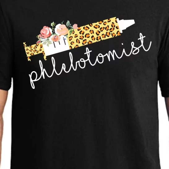 Leopard Needle Phlebotomist Phlebotomy Tech Technician Nurse Pajama Set