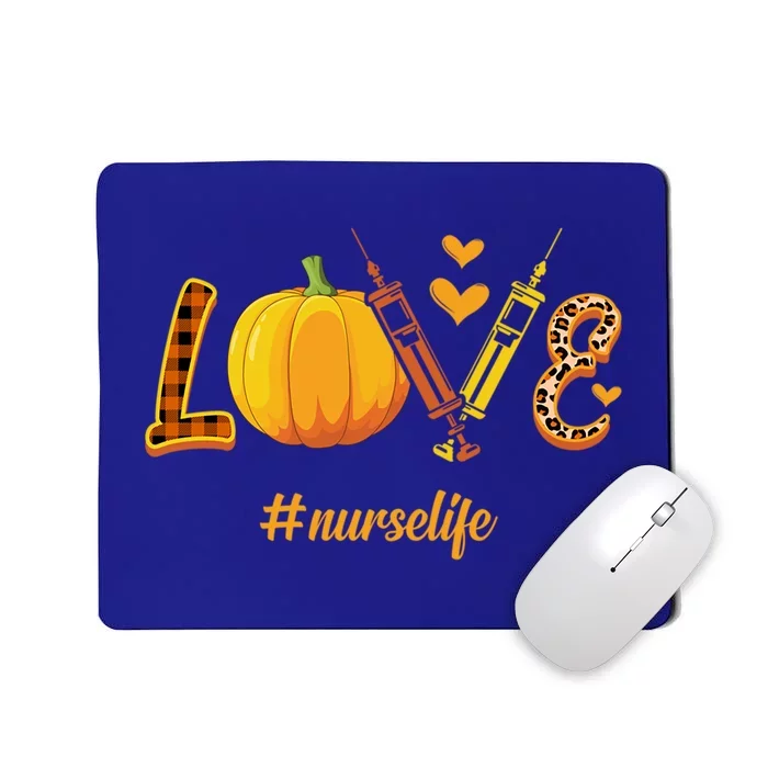 Love Nurse Pumpkin Leopard Fall Halloween Thanksgiving Meaningful Gift Mousepad