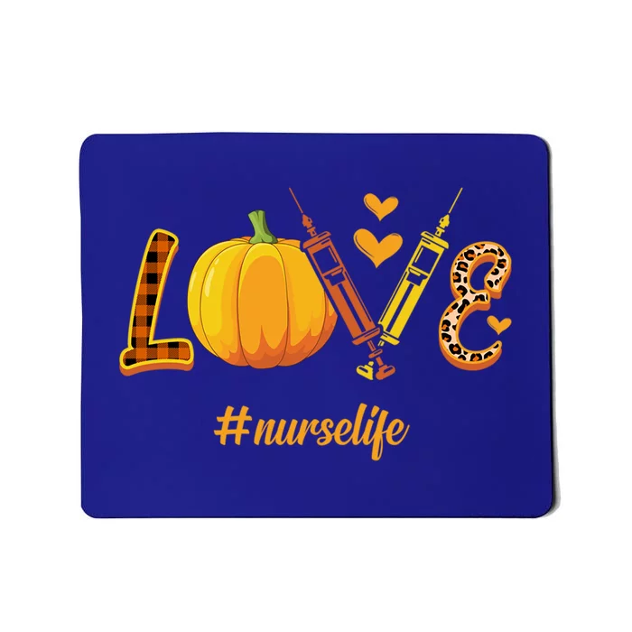 Love Nurse Pumpkin Leopard Fall Halloween Thanksgiving Meaningful Gift Mousepad