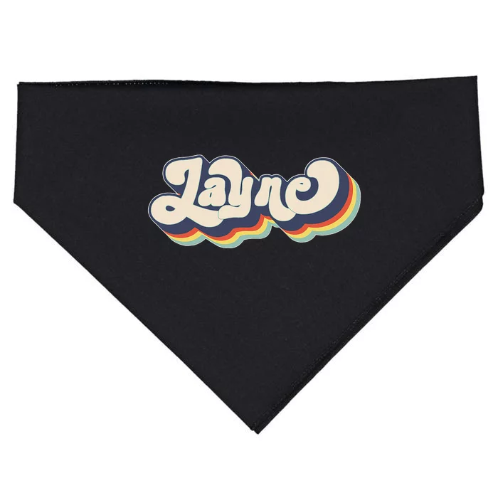 Layne Name Personalized Surname First Name Layne USA-Made Doggie Bandana