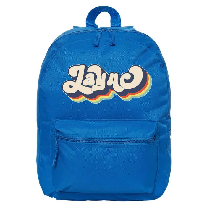 Layne Name Personalized Surname First Name Layne 16 in Basic Backpack