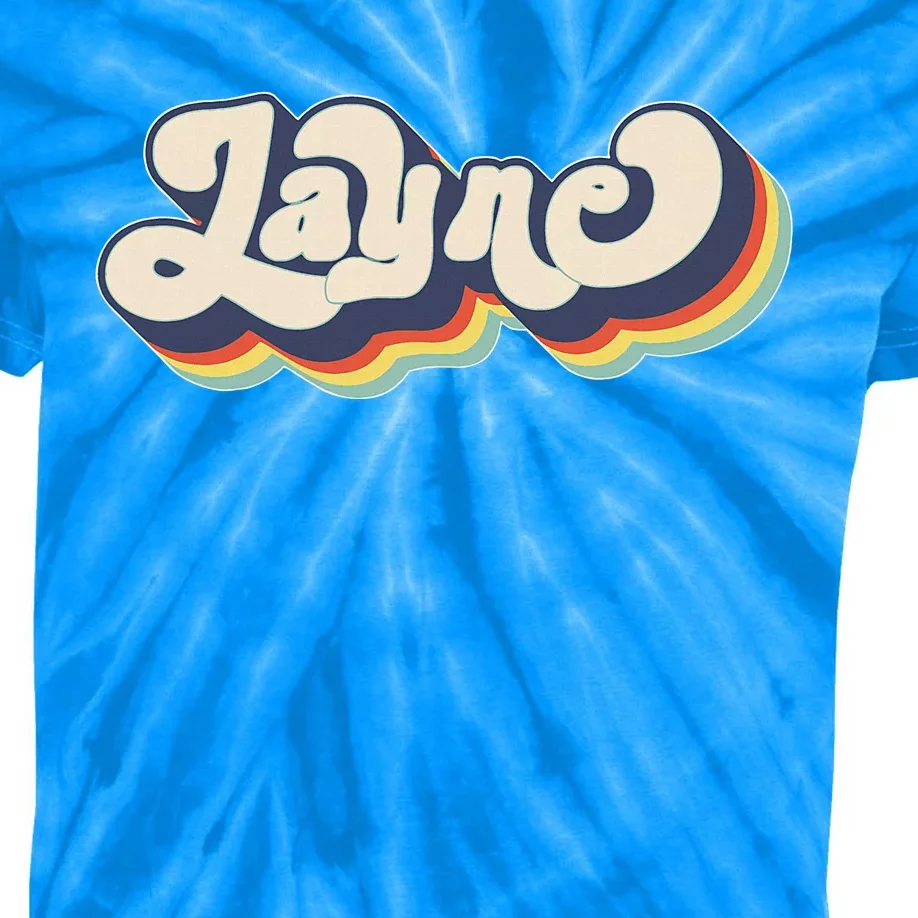 Layne Name Personalized Surname First Name Layne Kids Tie-Dye T-Shirt