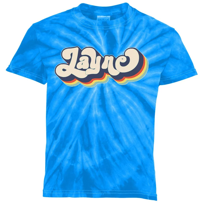 Layne Name Personalized Surname First Name Layne Kids Tie-Dye T-Shirt