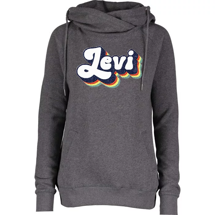 Levi Name Personalized Surname Womens Funnel Neck Pullover Hood