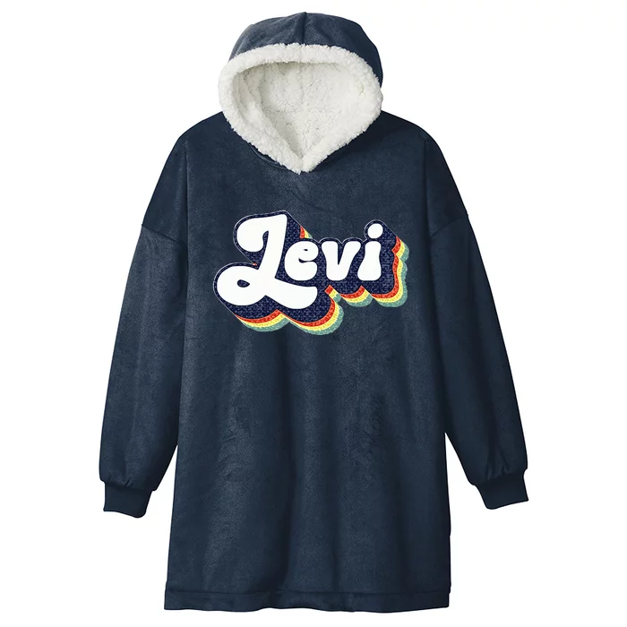 Levi Name Personalized Surname Hooded Wearable Blanket