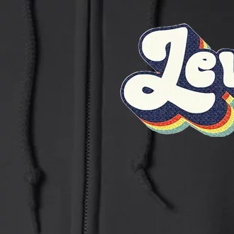 Levi Name Personalized Surname First Name Levi Full Zip Hoodie