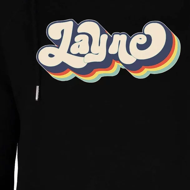 Layne Name Personalized Surname First Name Layne Womens Funnel Neck Pullover Hood