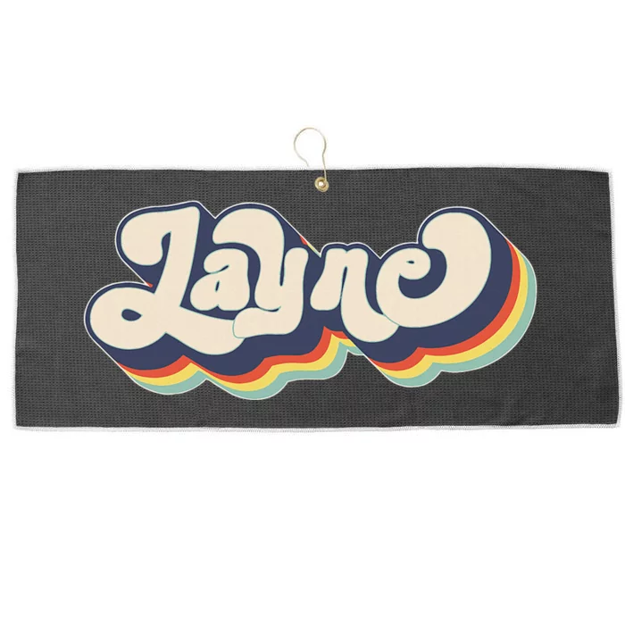 Layne Name Personalized Surname First Name Layne Large Microfiber Waffle Golf Towel