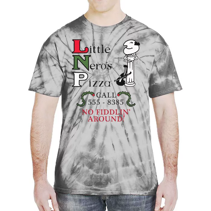 Little NeroS Pizza No Around Vintage Printed Graphic Tie-Dye T-Shirt