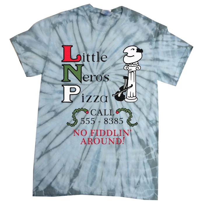 Little NeroS Pizza No Around Vintage Printed Graphic Tie-Dye T-Shirt