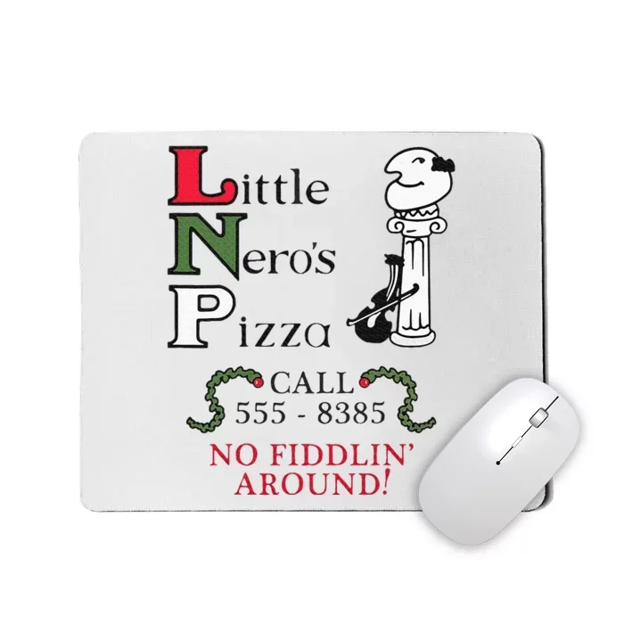 Little NeroS Pizza No Around Vintage Printed Graphic Mousepad