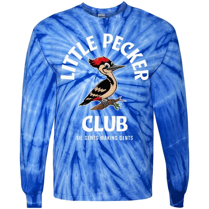 Little Nature Pecker Club Woodpecker Tie-Dye Long Sleeve Shirt